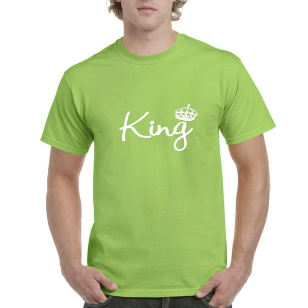 KING CROWN T SHIRT MENS UNISEX SLOGAN HIPSTER FUNNY BIRTHDAY GIFT COUPLES LOVE 